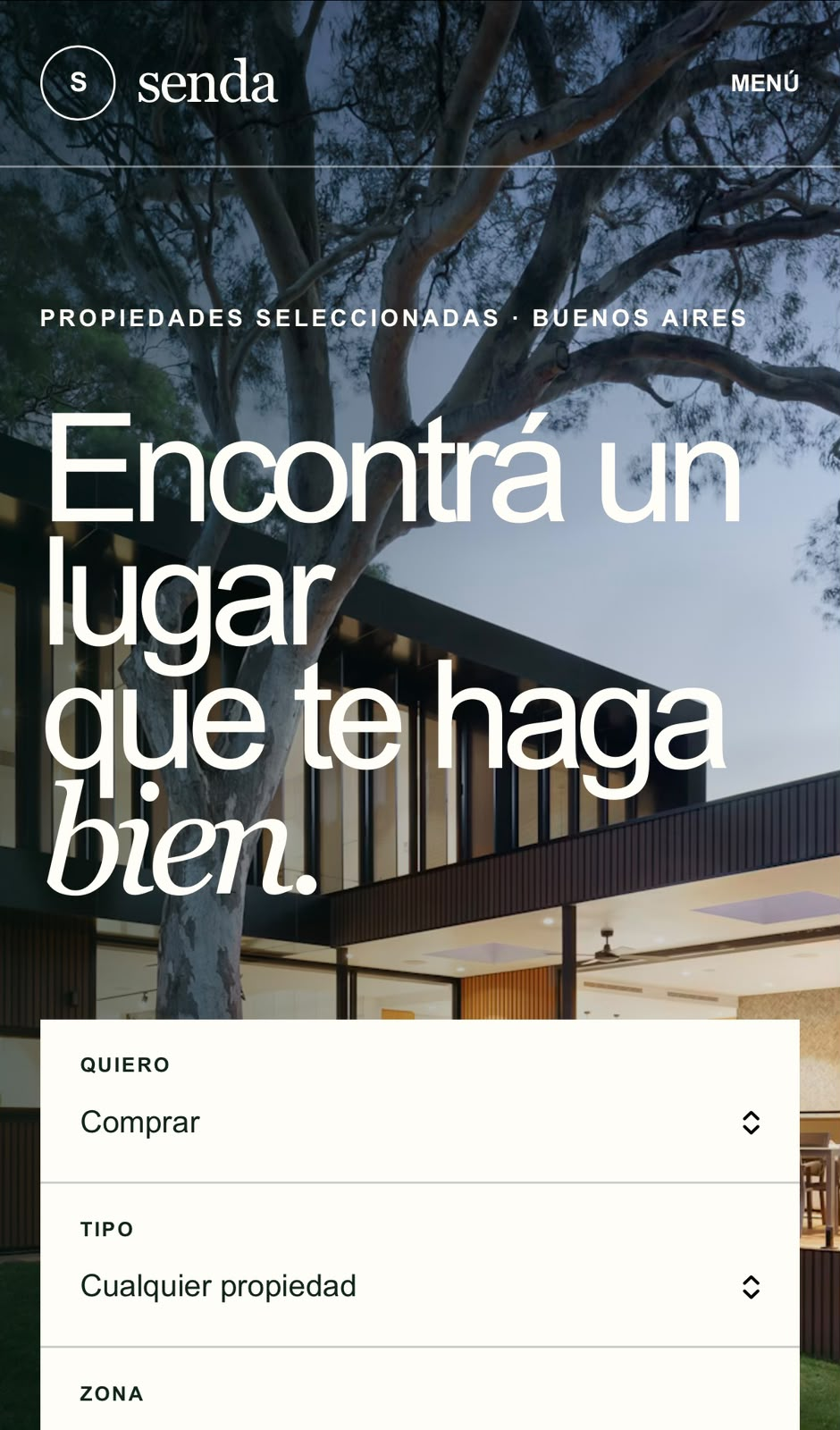 Vista previa del proyecto Senda Propiedades